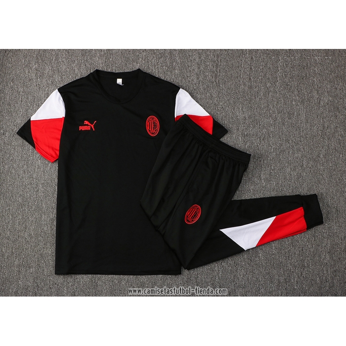 Chandal del AC Milan 2021 2022 Manga Corta Negro